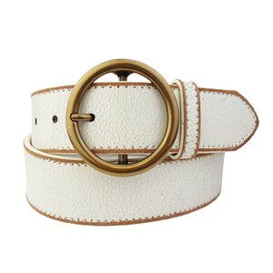 Wholesale Vintage Leather belt with distress burnish edge